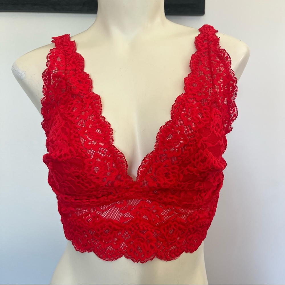 La Senza Red Lace Bralette XL